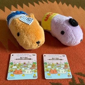 Pair of Kapibara sann plushies